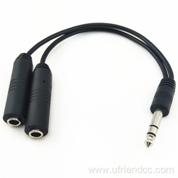 Stereo Plug to Dual 6.35mm Splitter trs cables